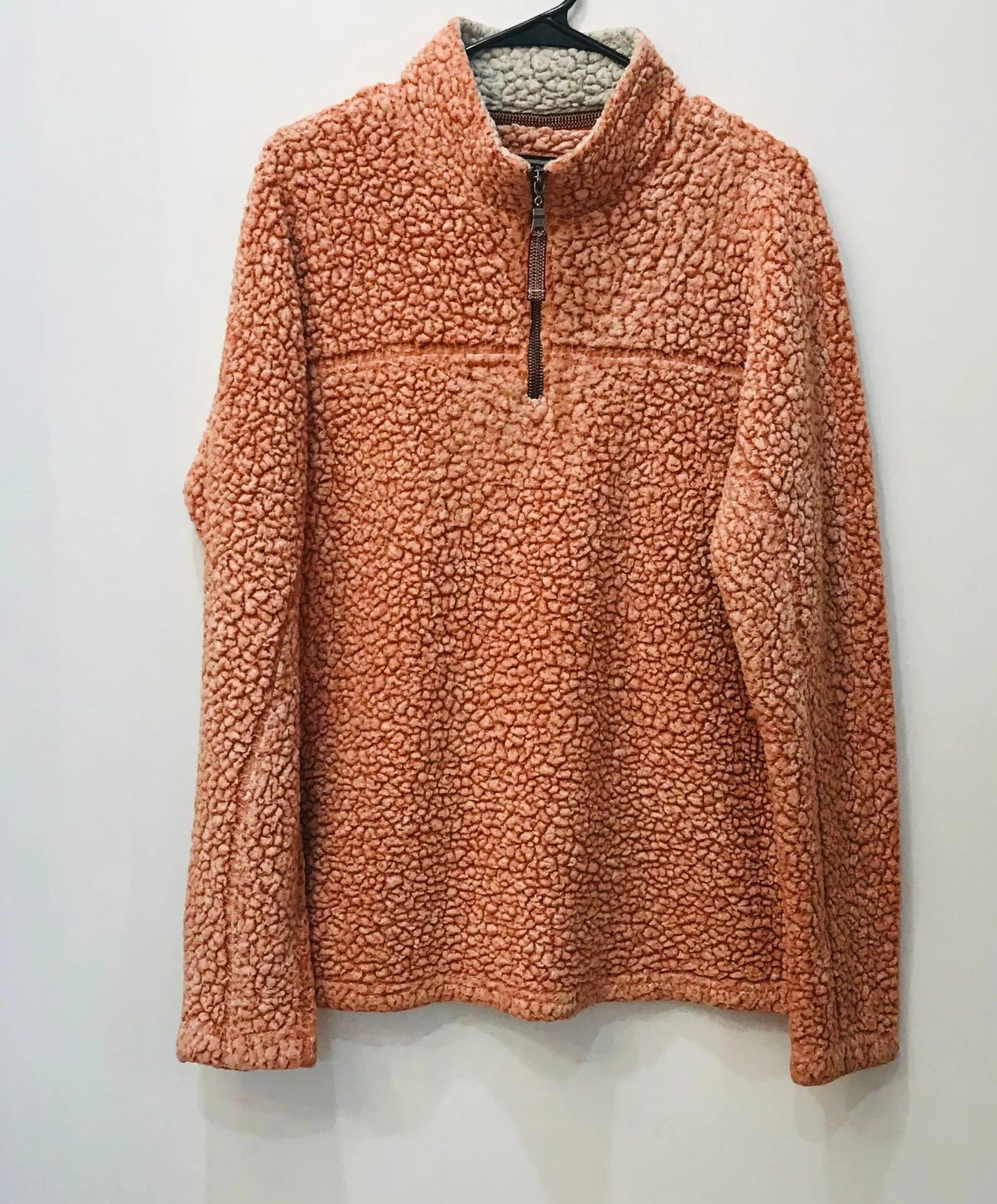 THE ORIGINAL FROSTY TIPPED PILE 1/2 ZIP PULLOVER IN SPICE BY - Image 2