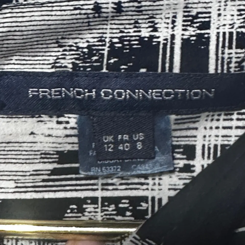 Y2K Moment French Connection Black Checked Floral Mini Dress Sz 8 As Seen on TV - Image 11