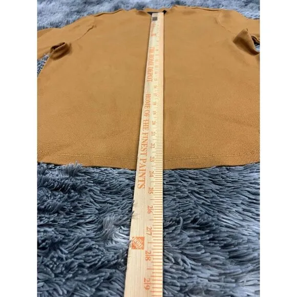 MAEVE Anthropologie Womens Size XL Shirt Short‎ Sleeve Ribbed Mustard Yellow. - Image 5