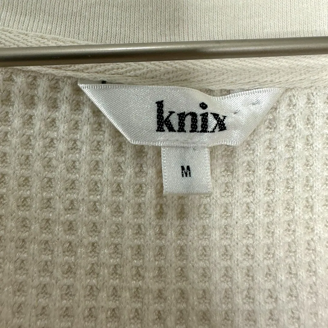 Knix Women’s Waffle Henley Long Sleeve Thermal Top Cream Size M Size M - Image 4