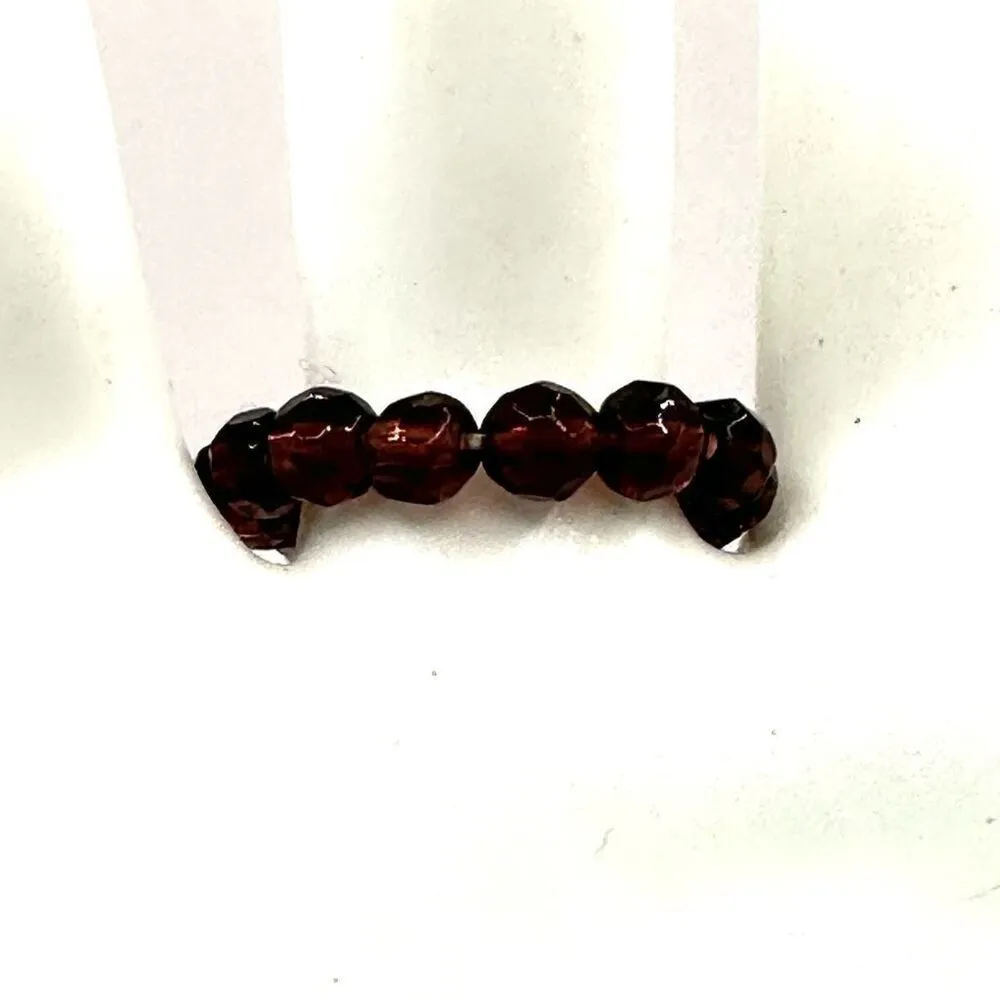 Flower rhinestone beaded ring - Image 3