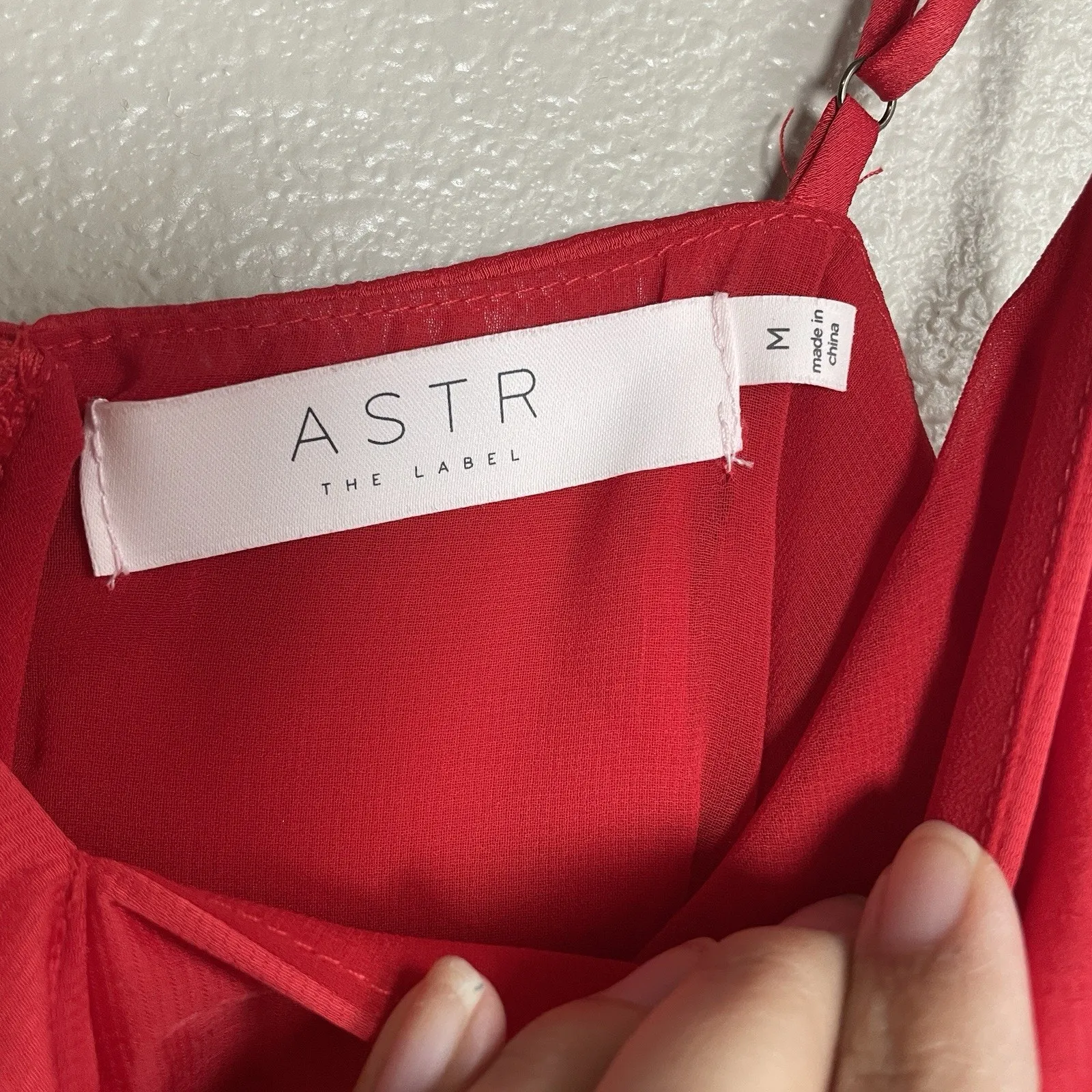 ASTR The Label Size Medium Red Wrap Tank Top V - Image 4