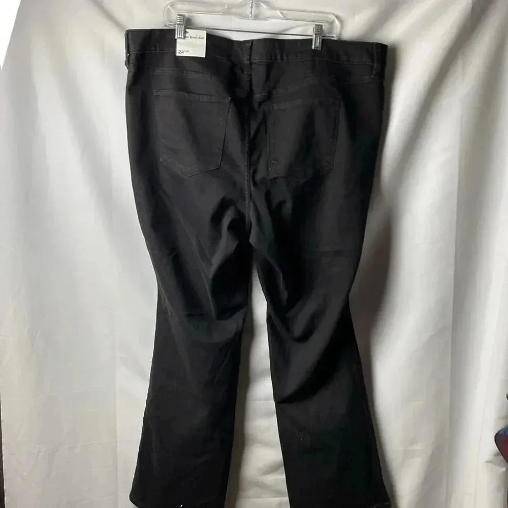 NWT OLD NAVY KICKER BOOT CUT WO SIZE 24 PLUS BLACK JEANS - Image 7
