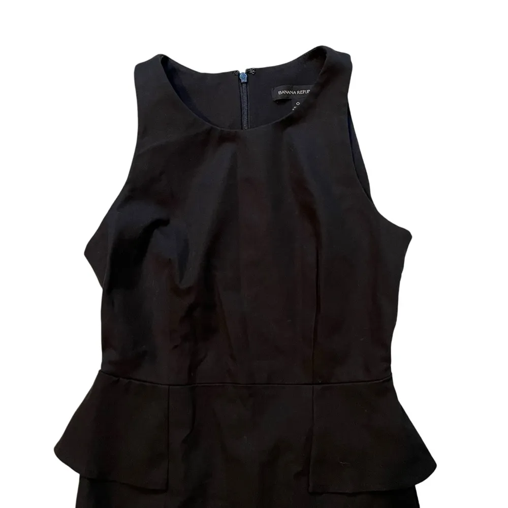 NWT, Banana Republic Bi-Stretch Side-Peplum Sheath Dress, Black, Sz 0 - Image 12