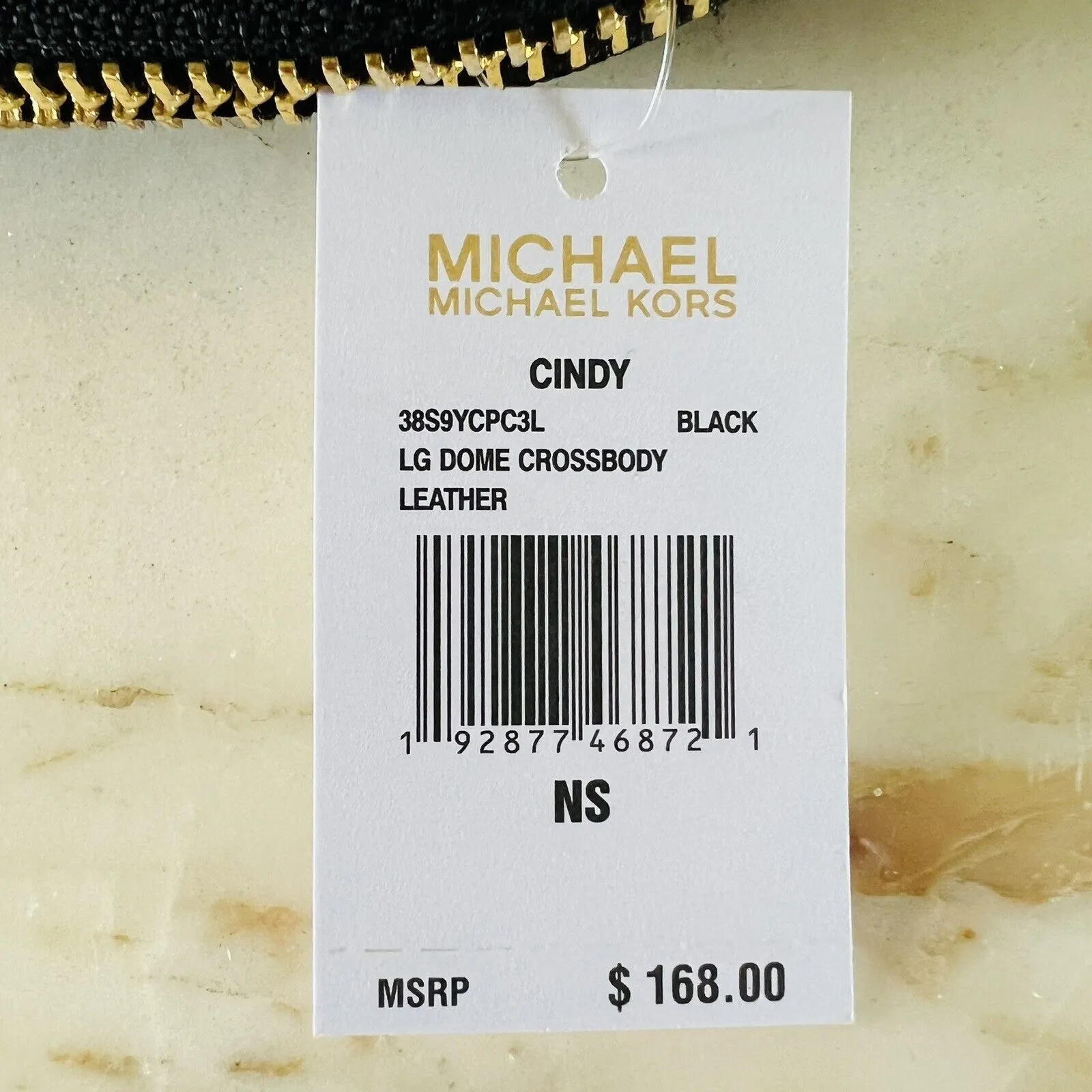 MICHAEL KORS Cindy Black Leather Dome Crossbody Bag - Image 10