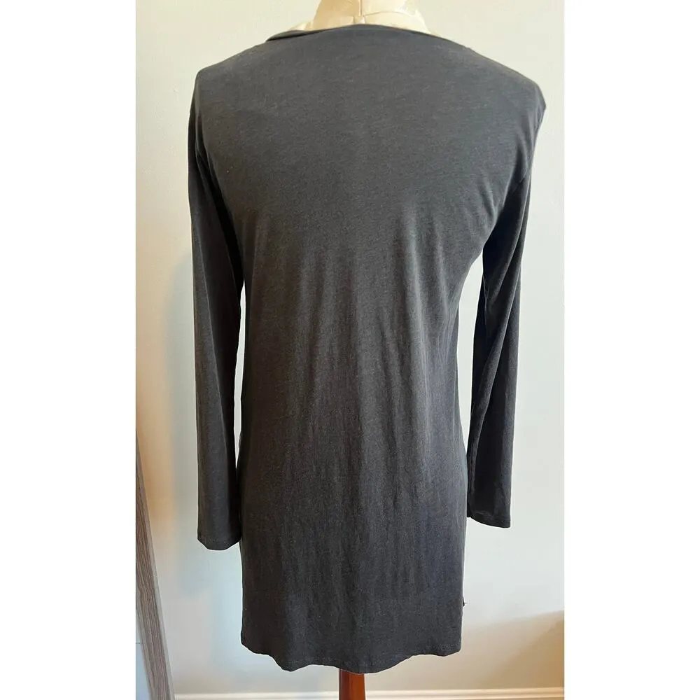 Zara Women’s Long Sleeve Basic Gray Tunic Medium - Image 5