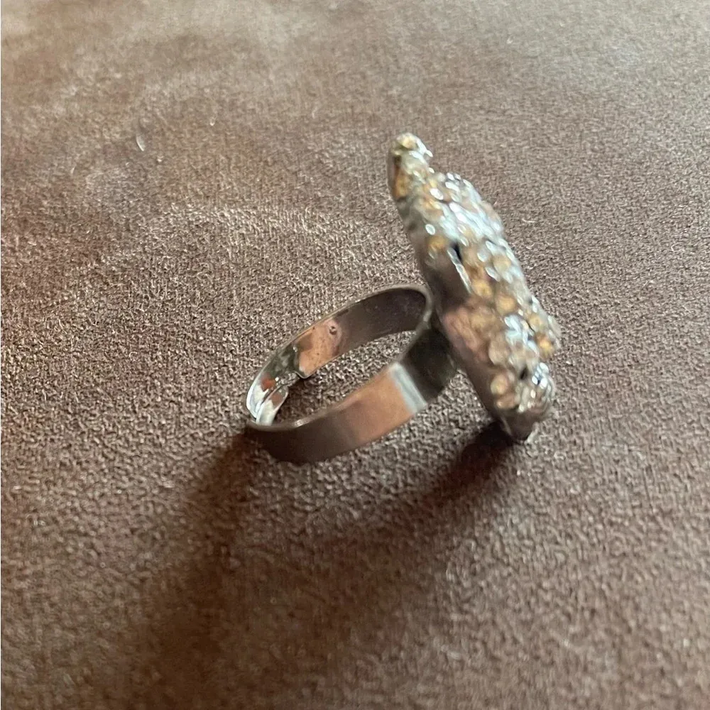 NWT Tiger Stainless Steel Adjustable Ring Black - Image 3