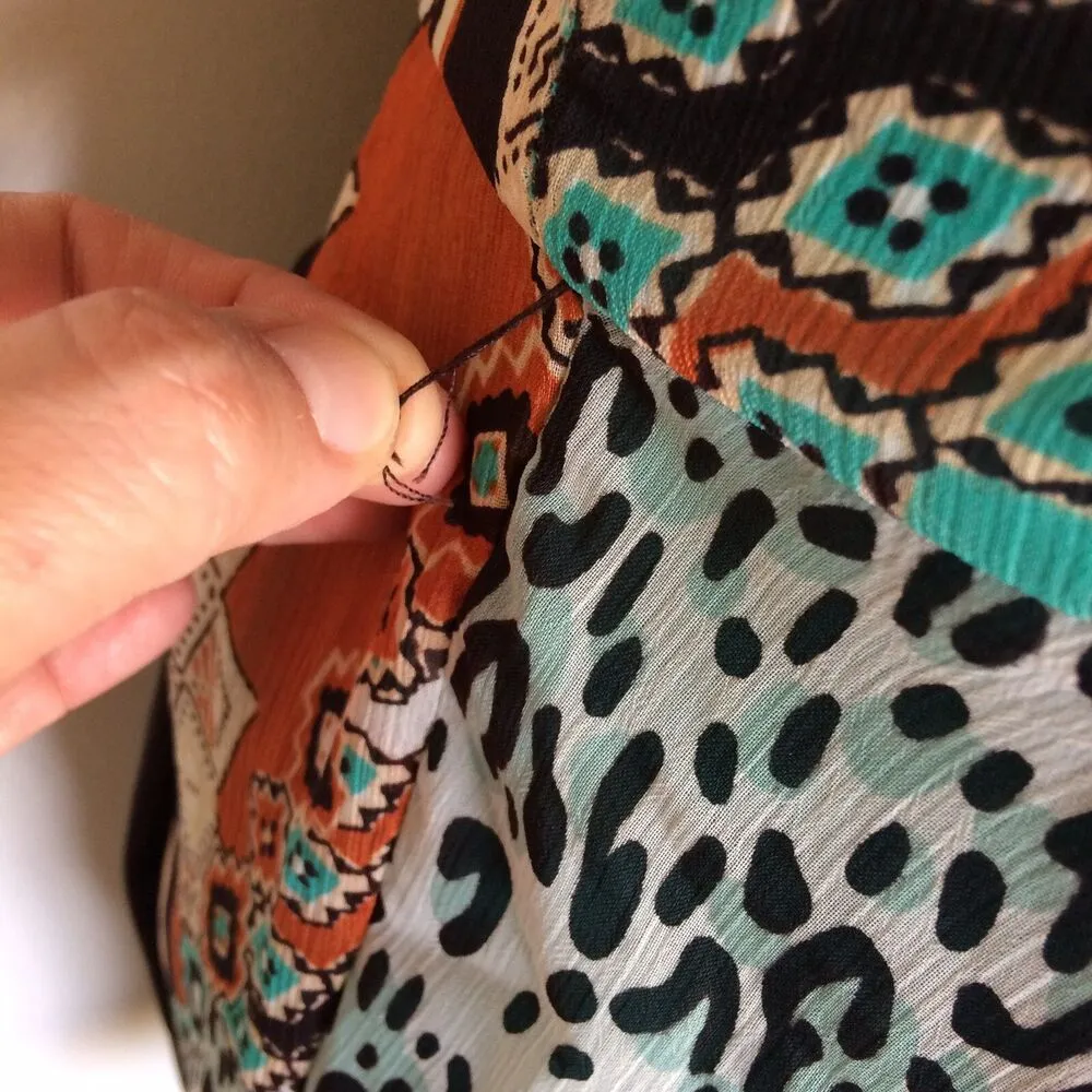 Bisou Bisou Dress Sz 4 Retro Animal Safari Boho Mob Wives Y2k 2000's Cocktail - Image 9