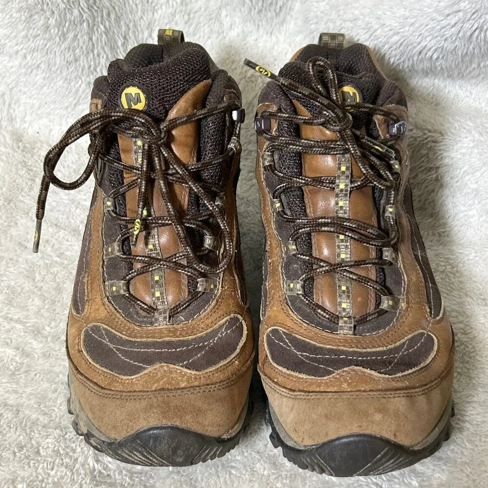 Merrell Continuum Boots 10 Brown Waterproof Vibram Soles READ - Image 3