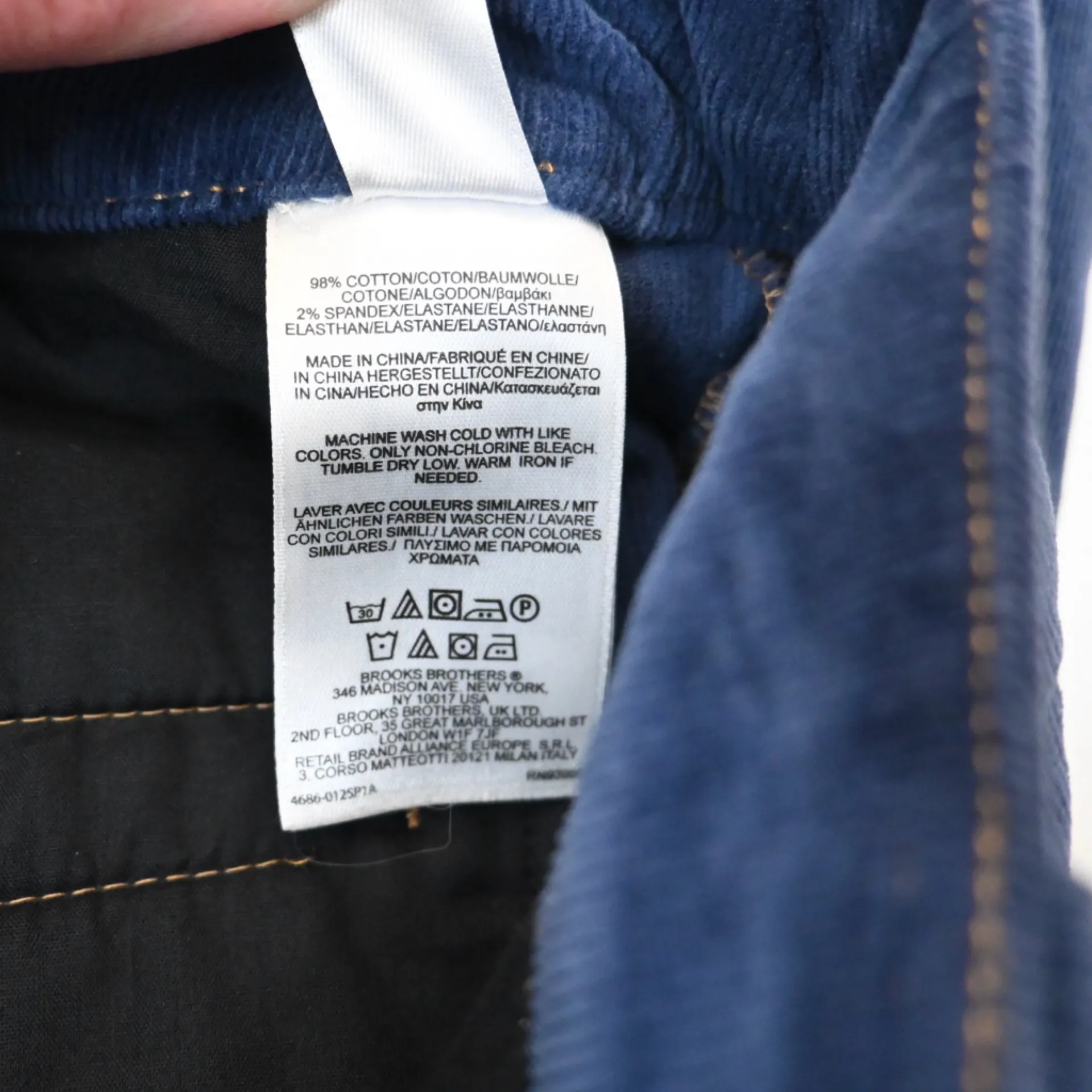 Brooks Brothers Women's 8 Blue Corduroy Pleated Mini Skirt - Image 8