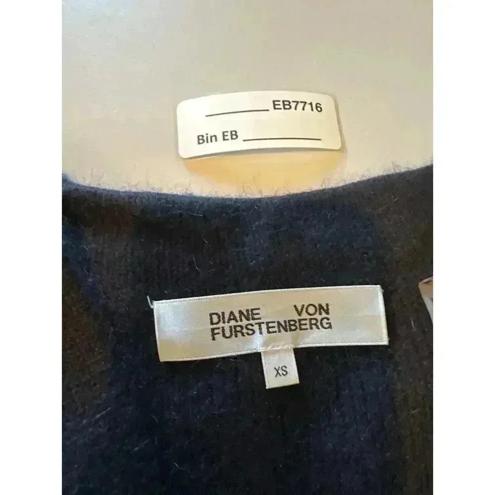 Diane Von Furstenberg XS Open Cardigan Sweater wool blend - Image 4