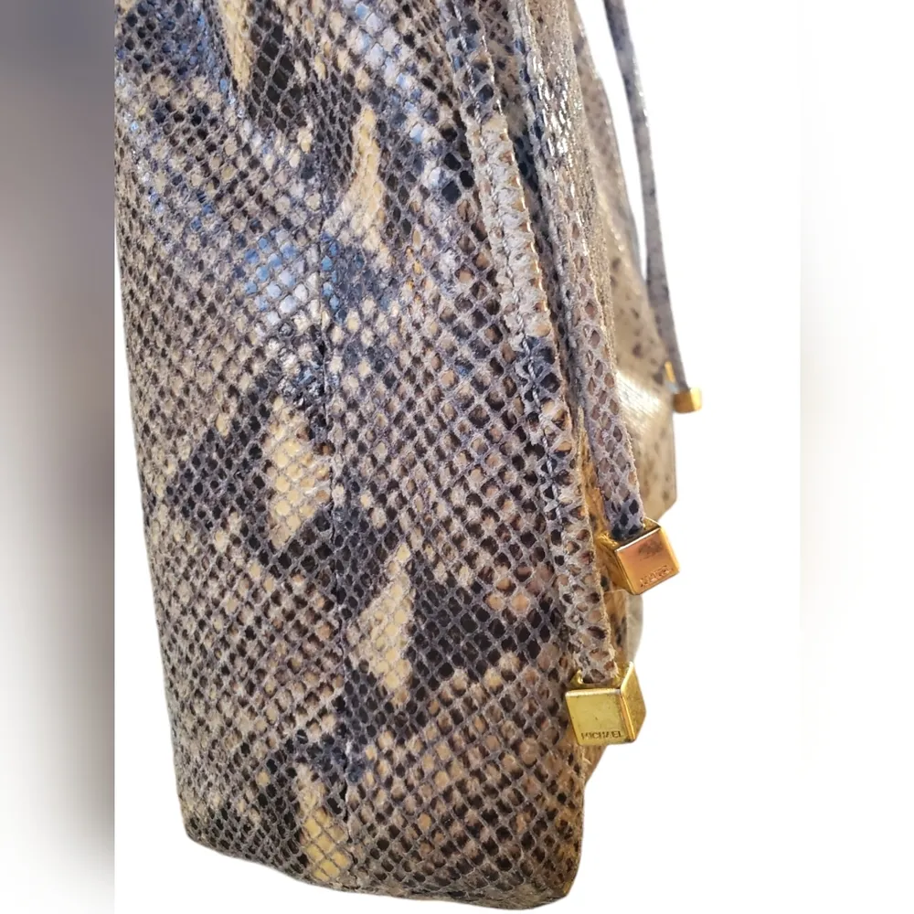 Michael Kors Snakeskin Bucket Bag/Crossbody - Image 3