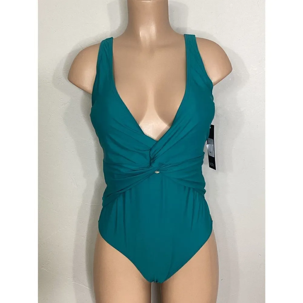 New. Nicole Miller plunge neck swimsuit. XL. Normally $120 - Image 6