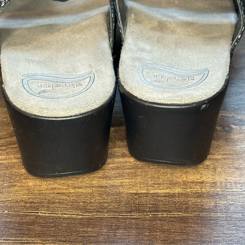 Dansko Black Stain Glass Sophie Sandal - size 40 (US 9.5-10) - Image 4