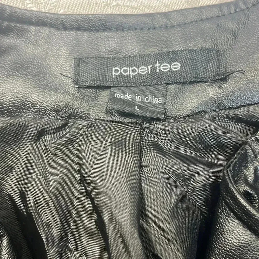 Paper tee   Leather Jacket L - Image 3