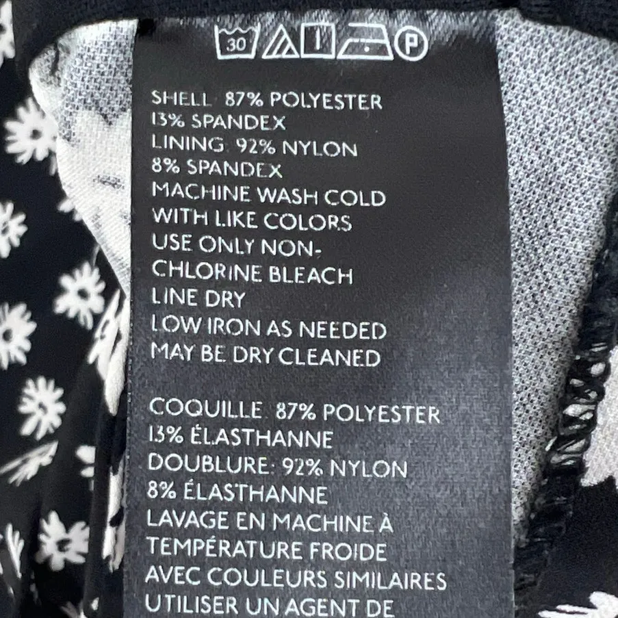 Cooperative Mini Dress Womens 4 Black Daisy Floral Sleeveless 90s Feminine Retro - Image 8