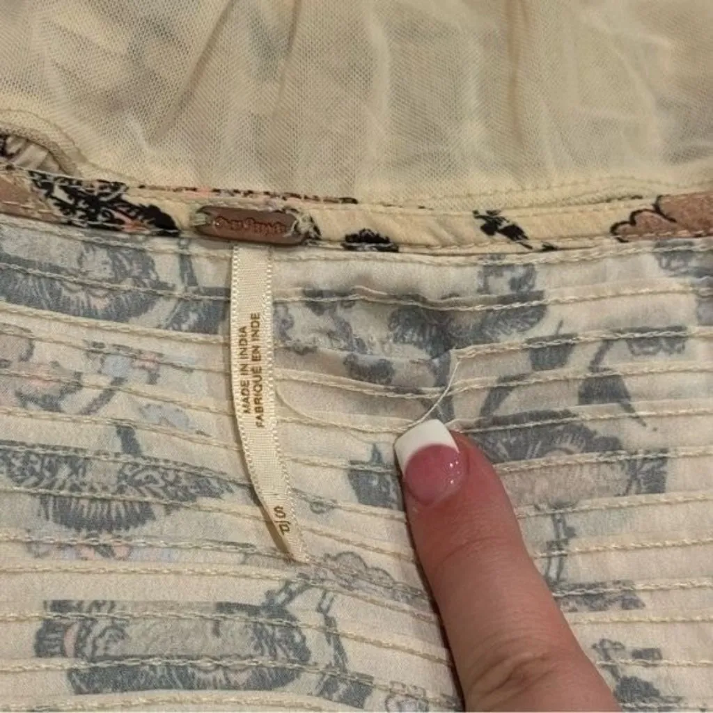 Free People Brunch Date Bodysuit Floral Coquette Cottagecore Dainty Feminine S - Image 8