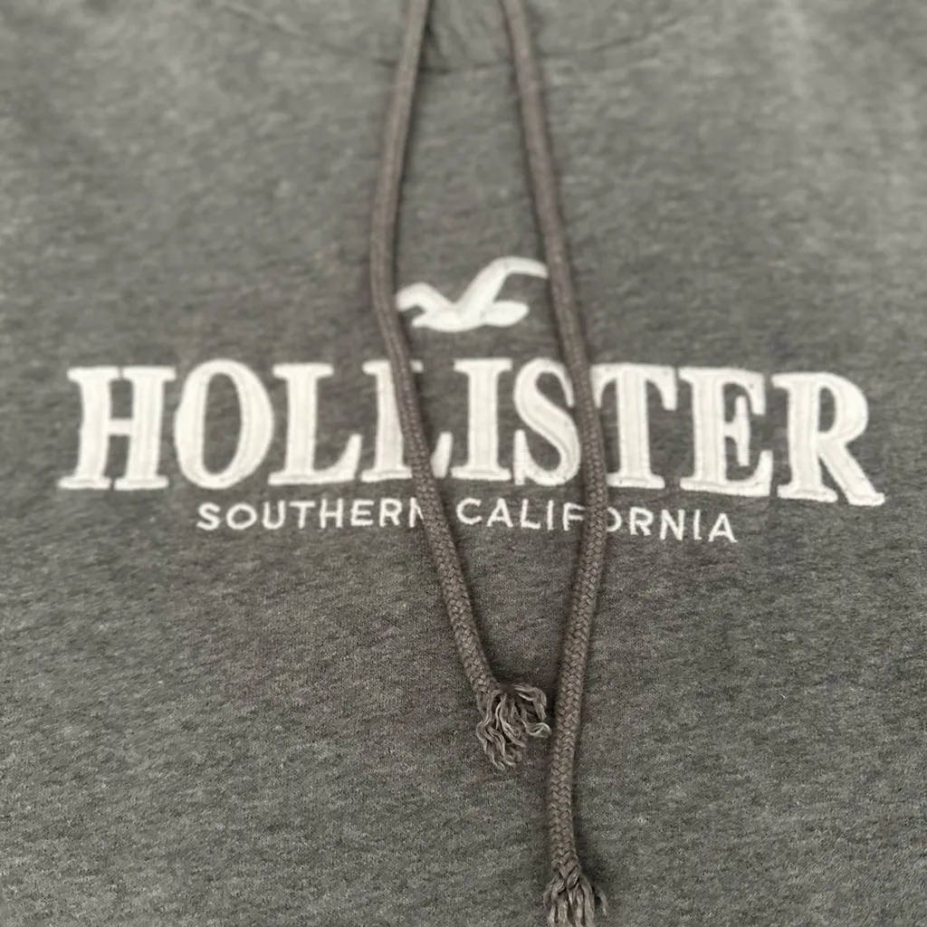 Hollister Grey Hooded Size M 0160 - Image 2