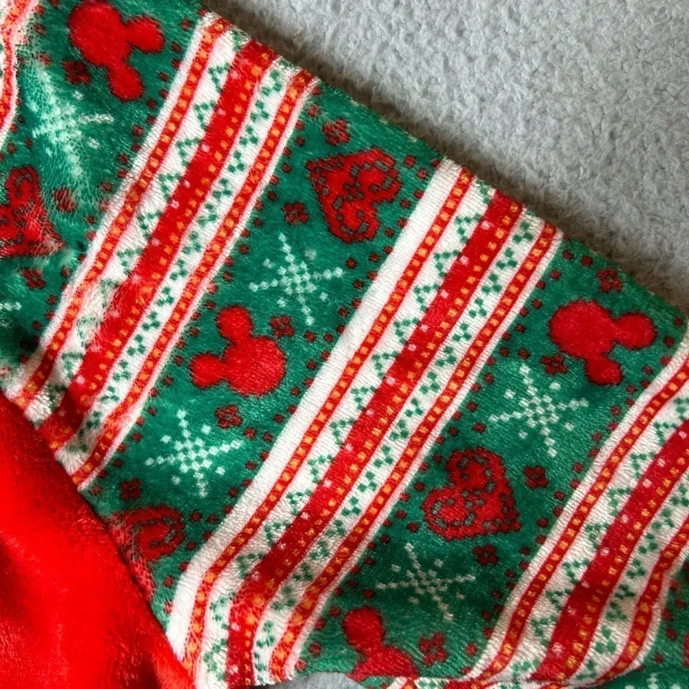 Disney Sweater‎ Juniors XL 15/17 Red Mickey Mouse Christmas Reindeer Sweatshirt - Image 5