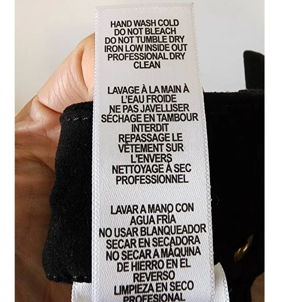 Good American Good Legs Black Faux Suede High Rise Pants 15/33 NEW - Image 8