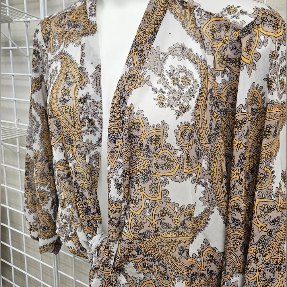 ANDTHEWHY Front Tie Knot Oversized Print Top - Image 3