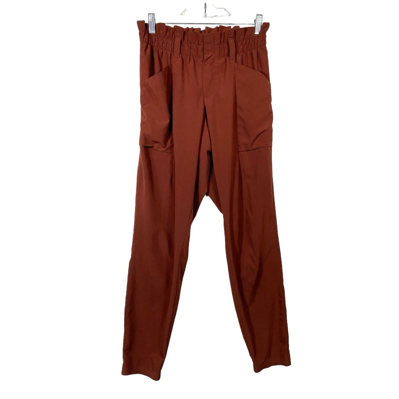 Athleta Skyline Ankle Pants Cognac Brown Paperbag High Waist‎ Sz 2 Women - Image 2
