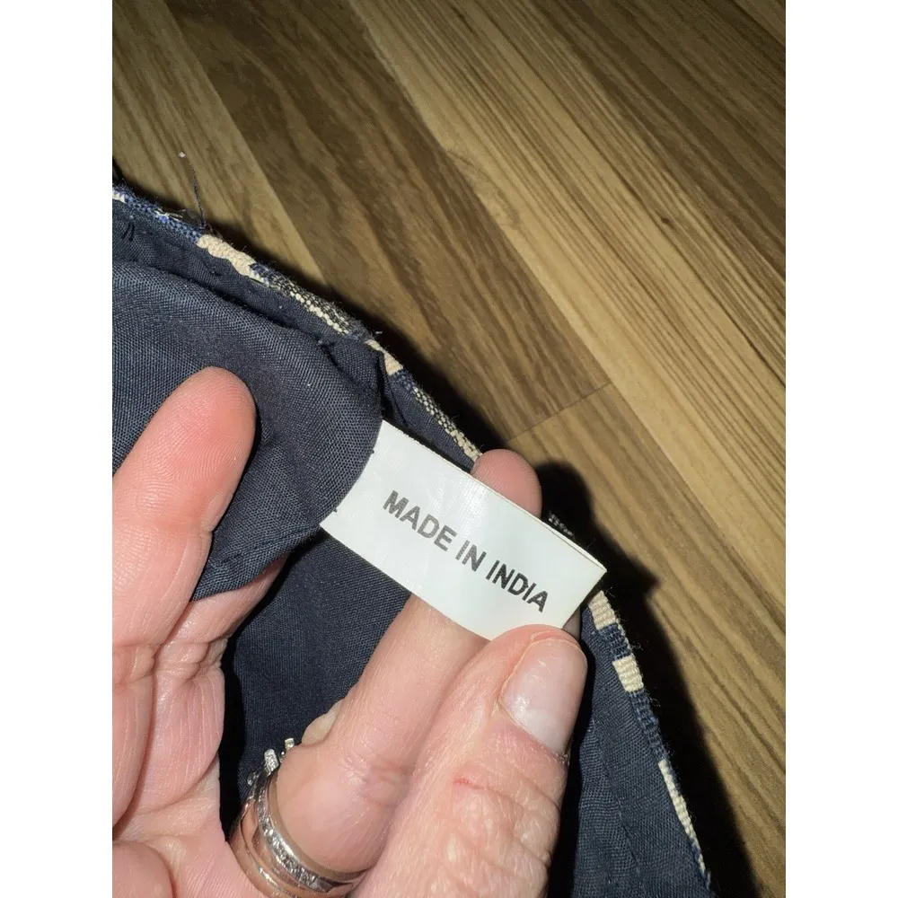 Stephanie‎ Nicole Womens Anthropologie Southwestern Tote Bag Large Blue Silver - Image 10