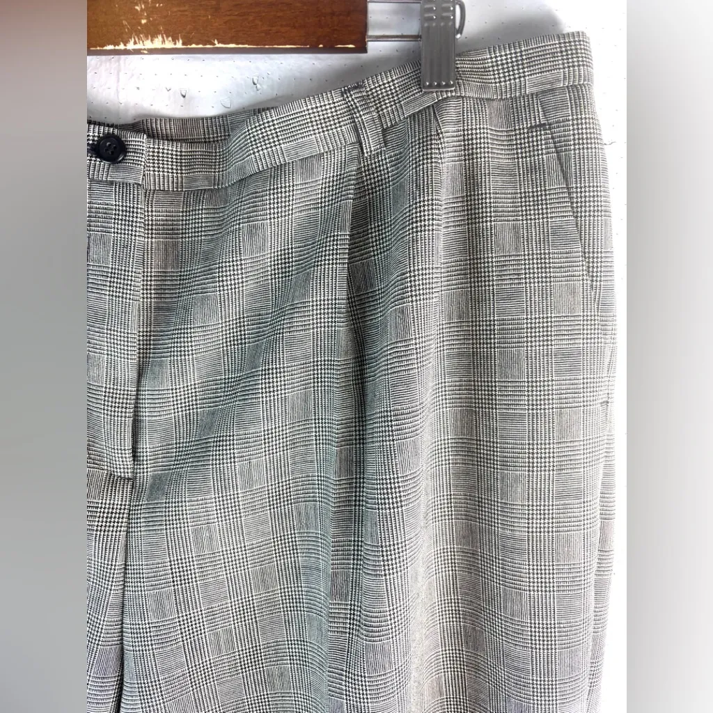 Pendleton Plus 20W Black and White Checked Trousers Pants - Image 4
