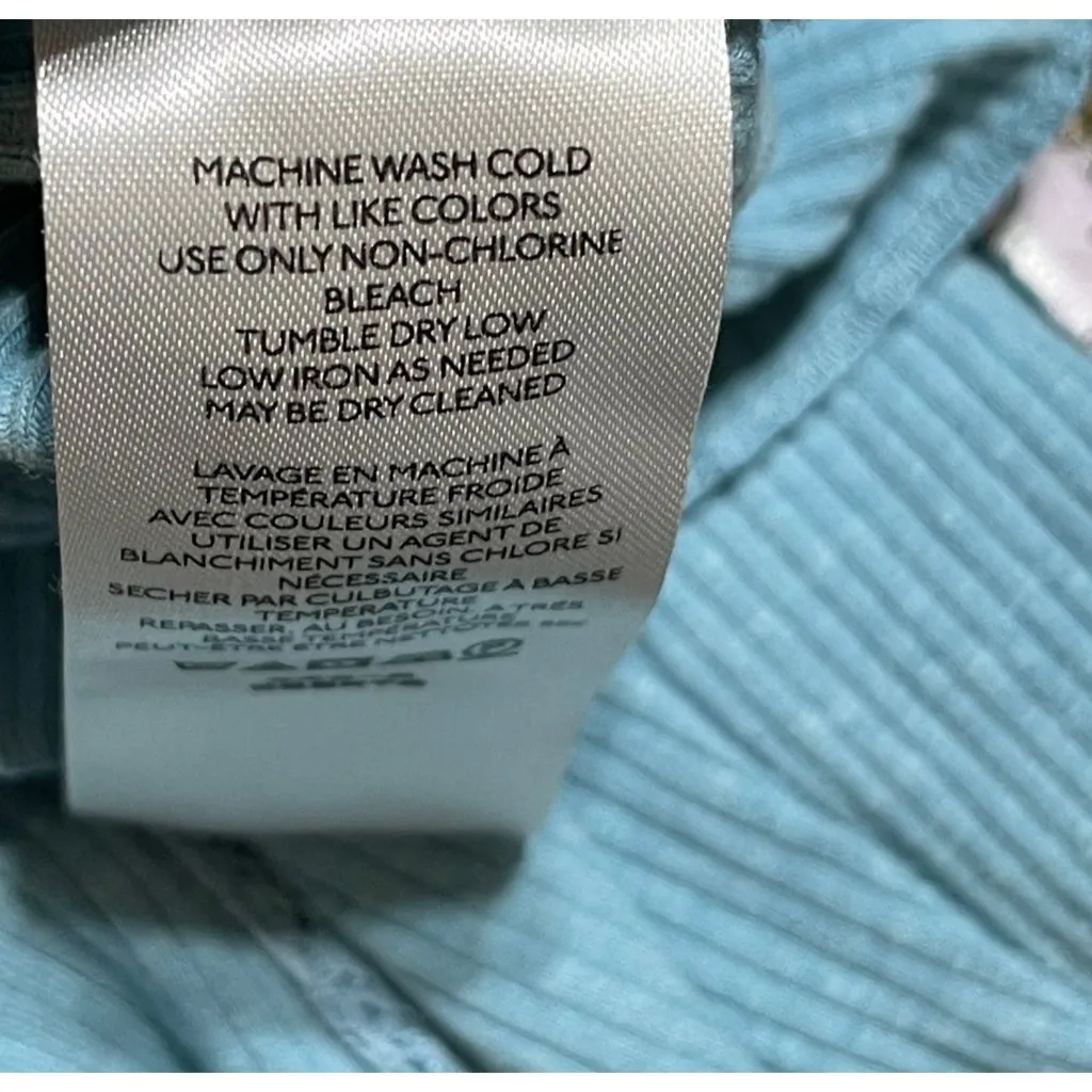 Urban Outfitters Y2K Mini Slip Dress Roxanne Ribbed XS Blue Stretch - Image 8