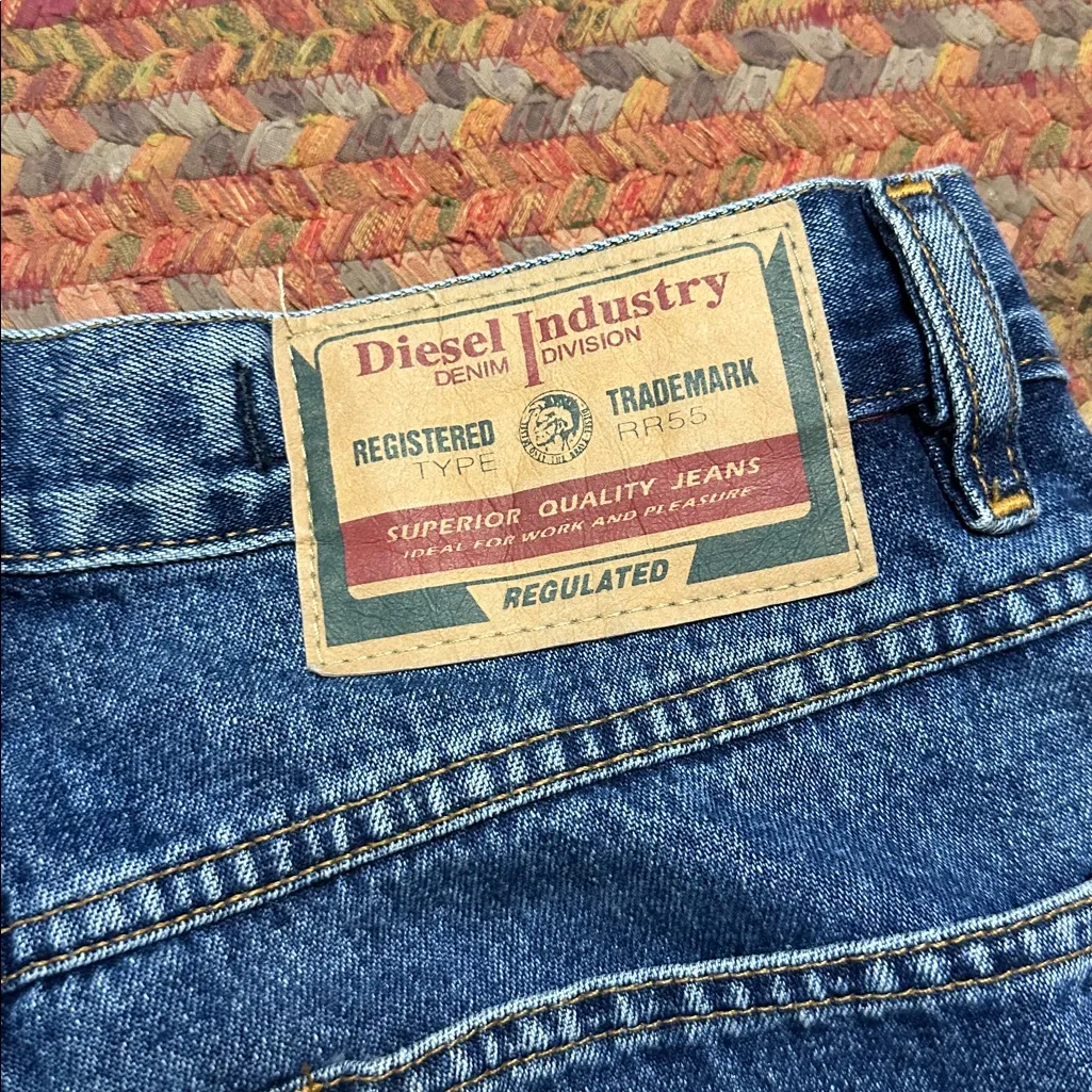 80s VINTAGE DIESEL ITALY INDUSTRY CLASSIC BASIC JEANS Blue Size 31 - Image 8