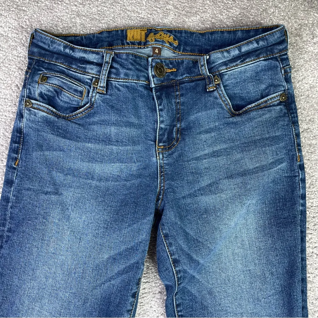 Kut from the Kloth Jeans Women's 4 Blue Skinny Low Rise Dark Wash Denim - Image 2