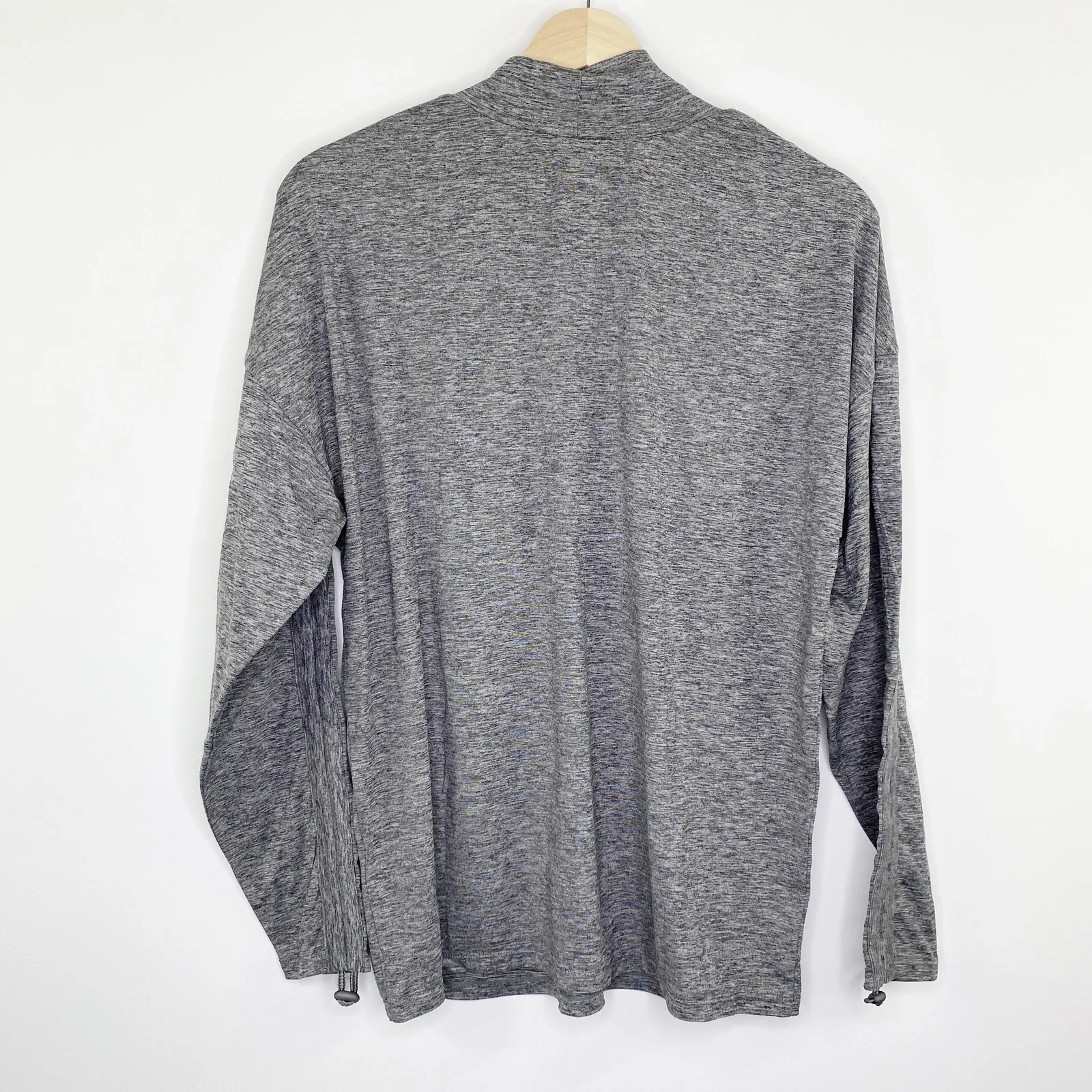 Zuda Heather Grey Mock Neck Long Sleeve Active Shirt Women's Size XX - Image 6