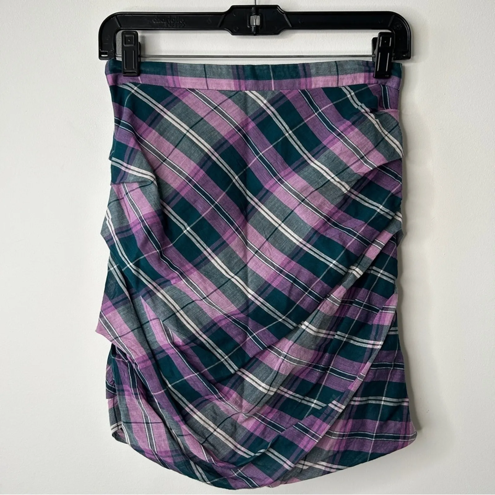 ISABEL MARANT ÉTOILE Mini Skirt Womens Size 4 Plaid Rodeo Indie Academia Preppy - Image 6