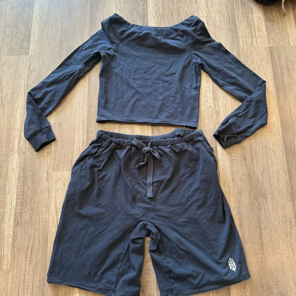 NWOT FREE PEOPLE Hot Shot Easy Set Blue - Image 3