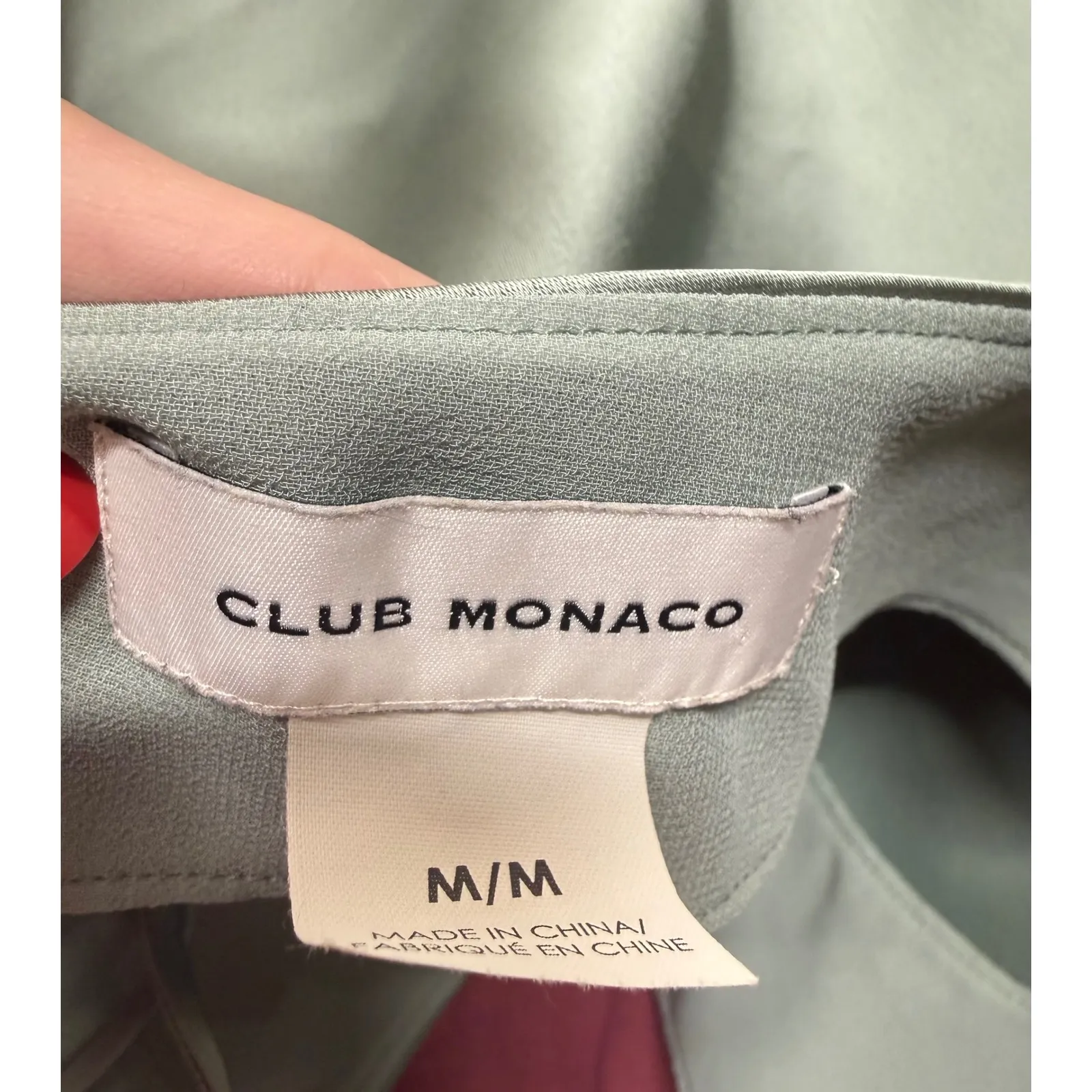 Club Monaco Sage Green V Neck Camisole Tank Top Women's Medium - Image 2