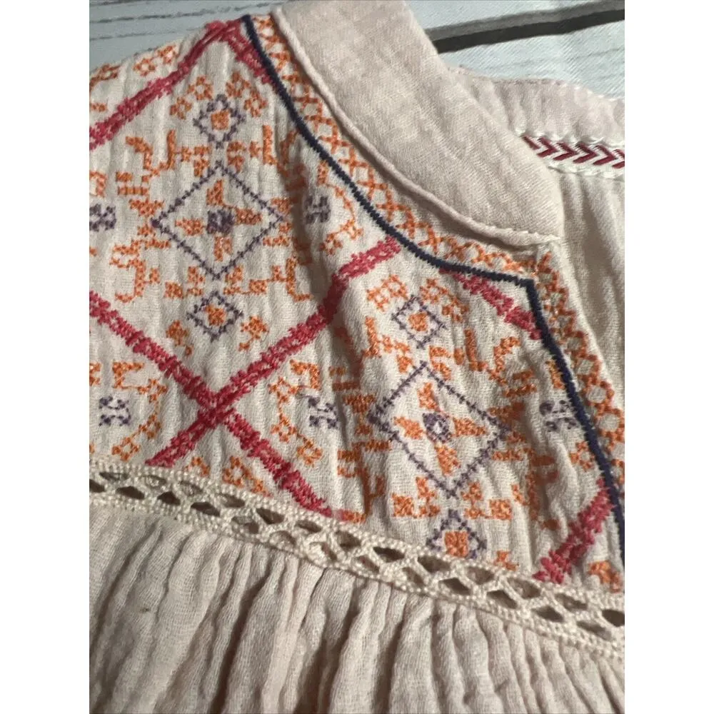 Knox Rose Embroidered Gauze Relaxed Tank Women’s X-S - Image 4