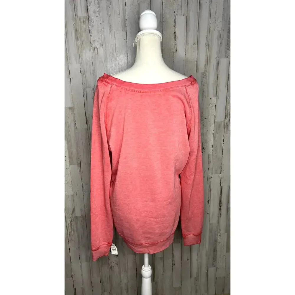 NWT NBA Houston Rockets Women's XL Red Oversized‎ Pullover Sweatshirt - Image 3