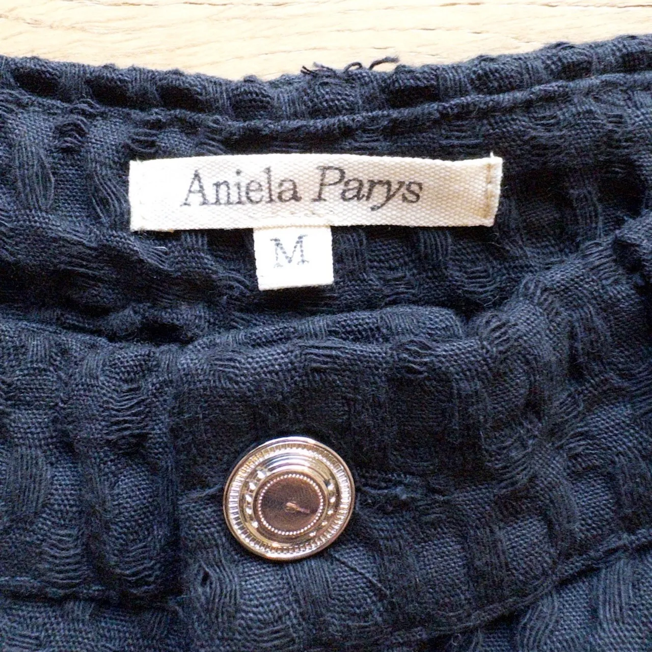 Aniela Parys Effy Waffle Knit High Waisted Trousers Black Size M Size M - Image 6