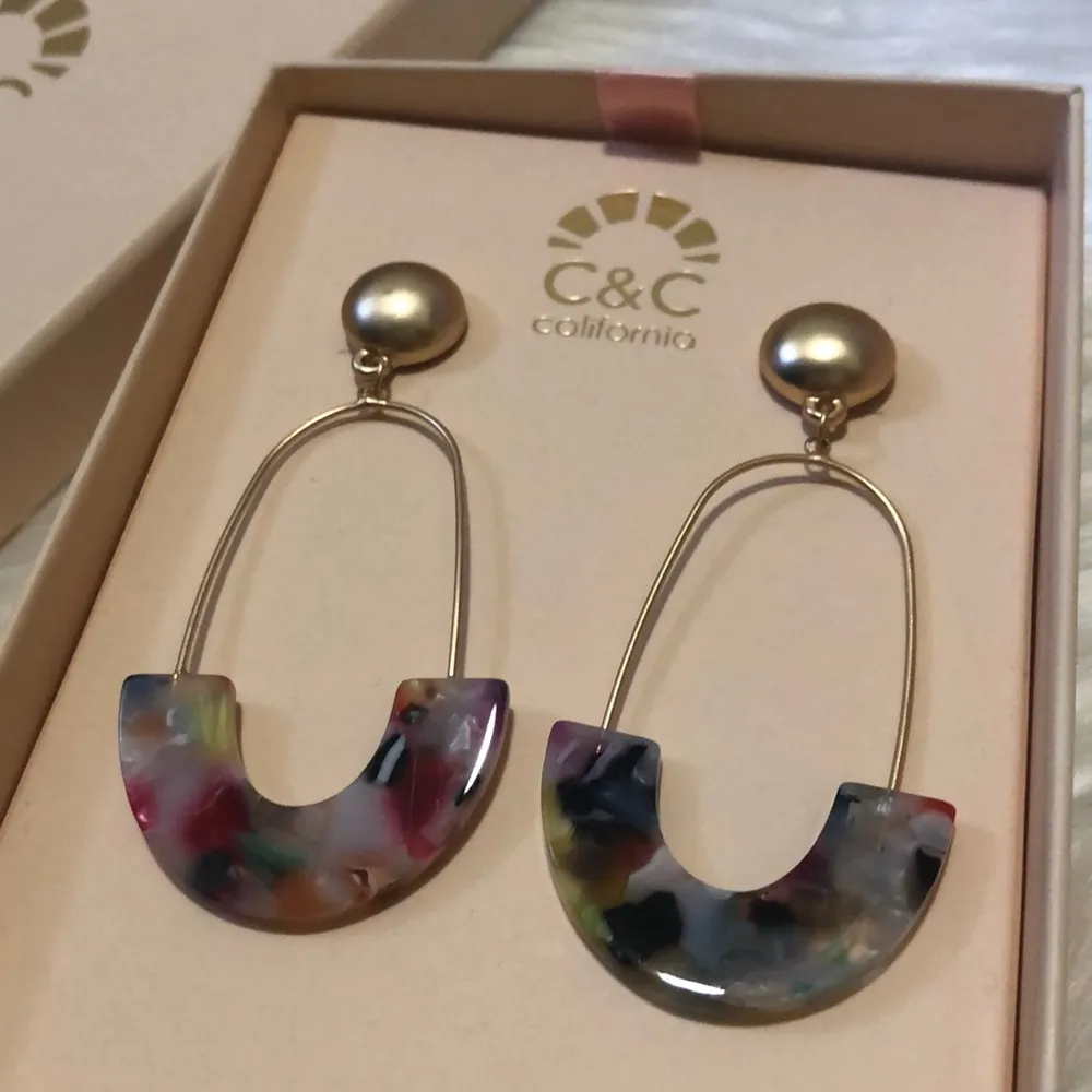 Acrylic Statement Earrings - Image 2