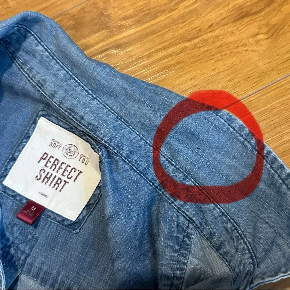 So Perfect Shirt 100% cotton. Blue Size M - Image 6