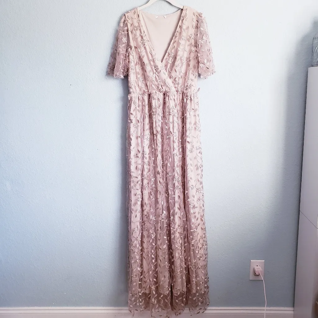 Baltic Born Marseille Champagne Embossed Maxi Dress Size XL - $130 New With  Tags - From Chelsea