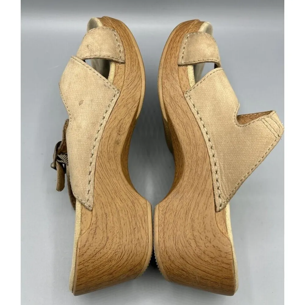 Dansko Women’s Sandals Wedge Strap Buckle ‎ Leather Size 38 - Image 5