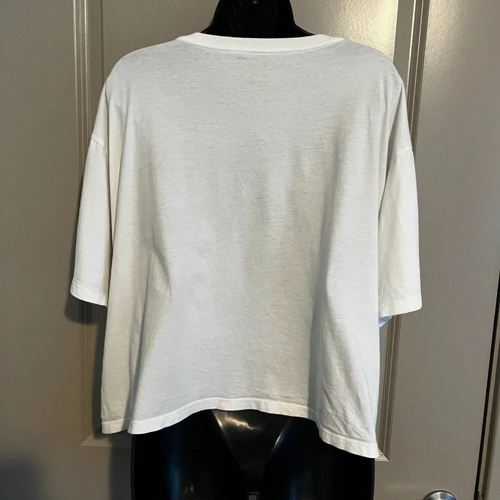 Women's Dallas Cowboys Crop Top XL White - Image 3