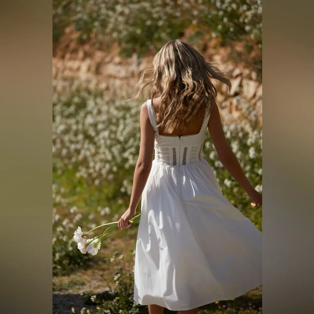 HOUSE OF CB Perle White Lace Midi Dress XS - Image 8