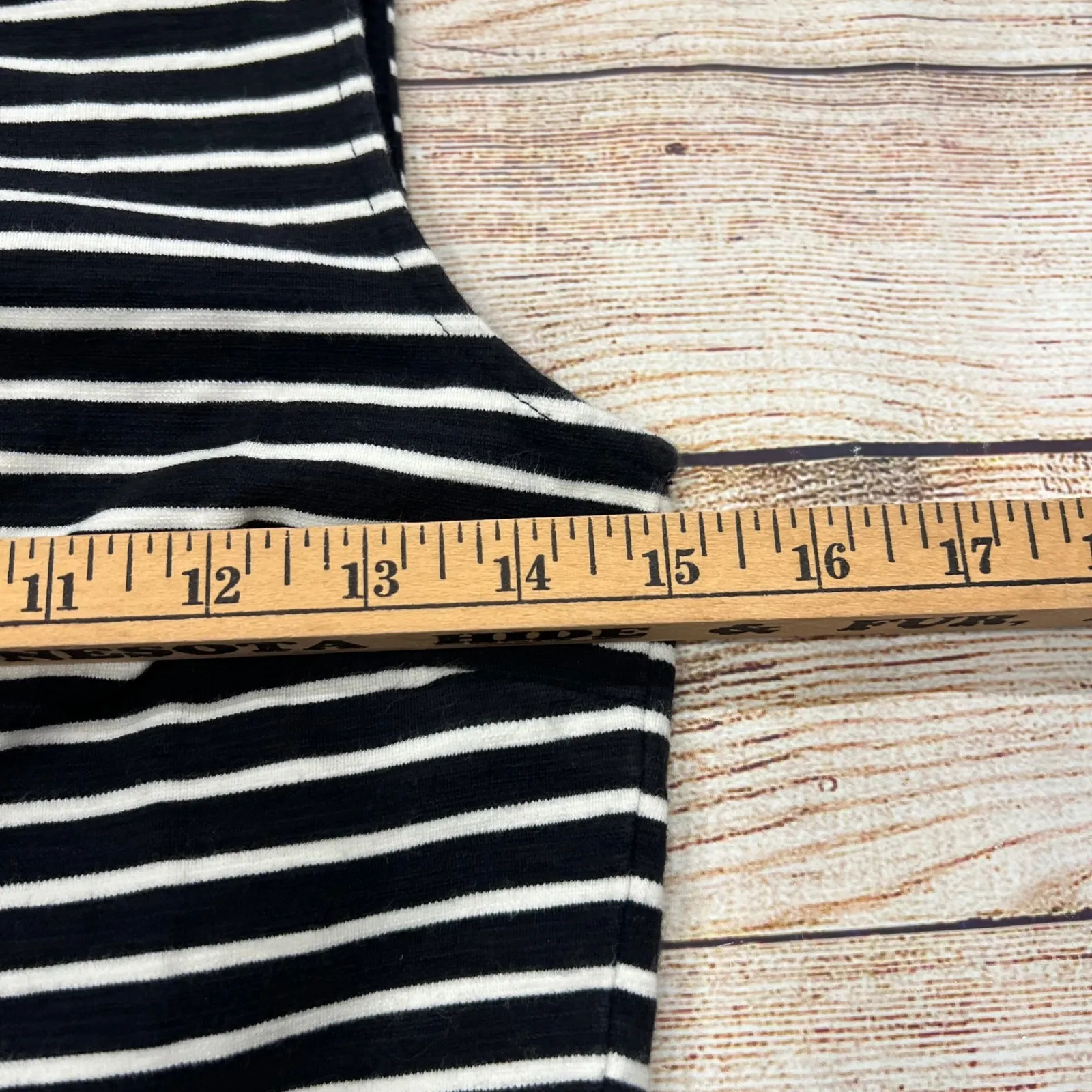 J Crew Black White Striped Peplum Top Sleeveless Zipper XS Cotton Spandex - Image 3