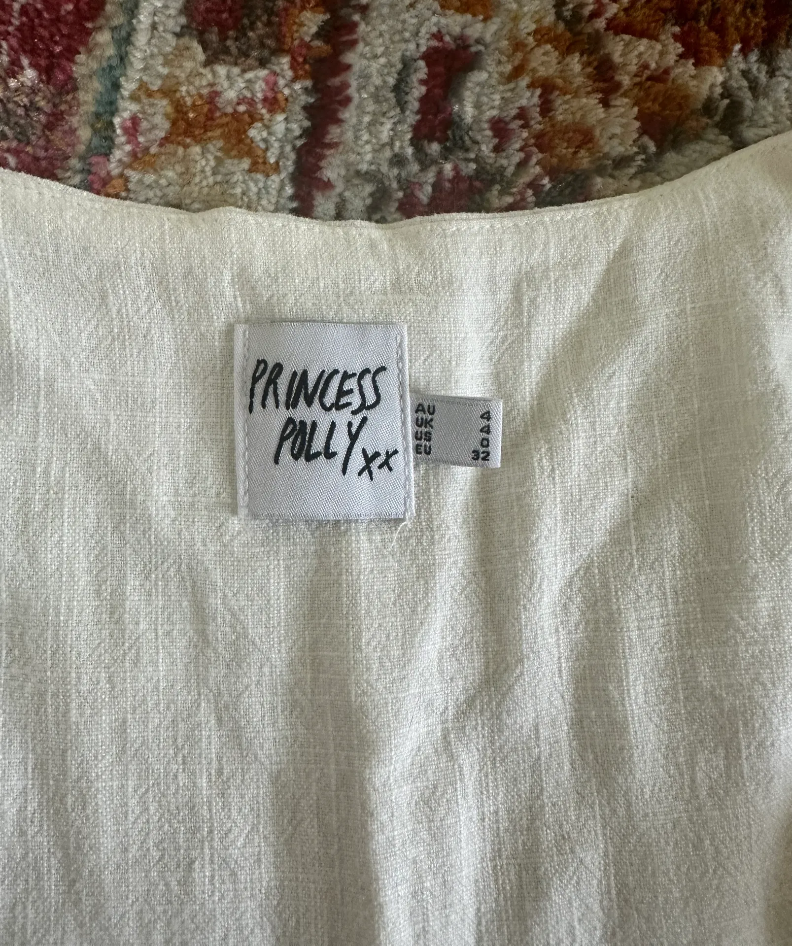 Princess Polly White Linen Vest Top - Image 2