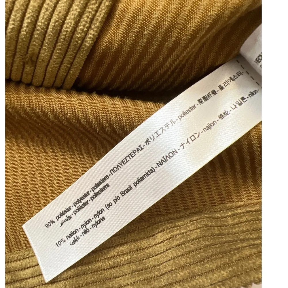 Zara Olive Brown Corduroy Long Sleeves Crop Top Sz S Women - Image 7