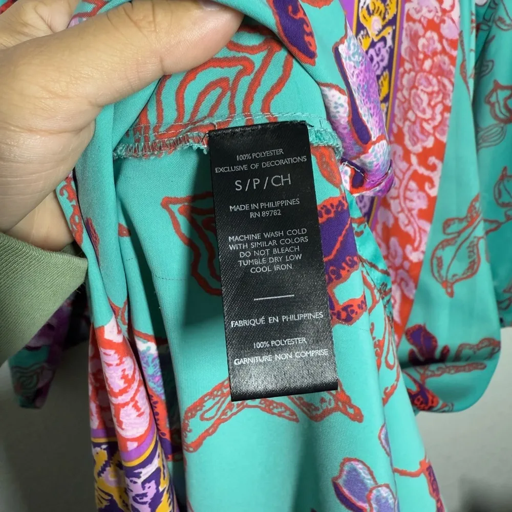 Natori Ume Zip Caftan Size Small - Image 9