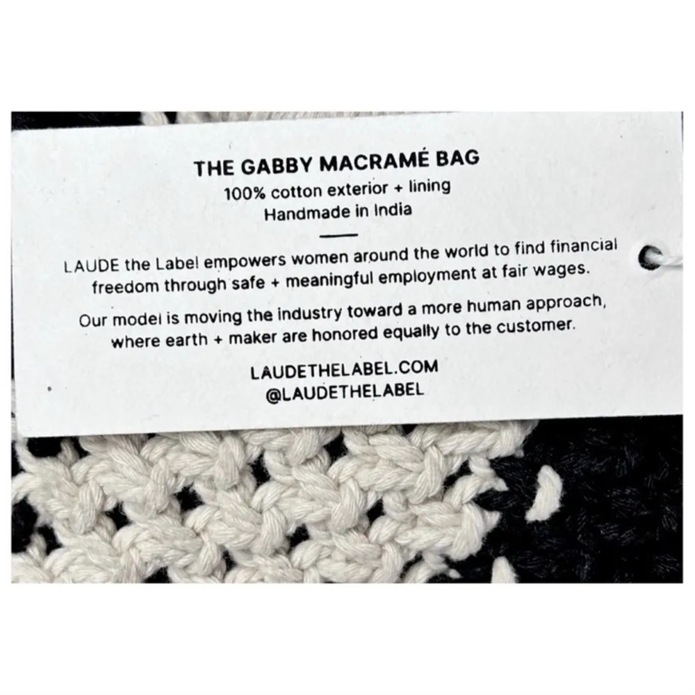 Revolve NWT Curateur × LAUDE THE LABEL Gabby Mini Macrame Bag - Image 8