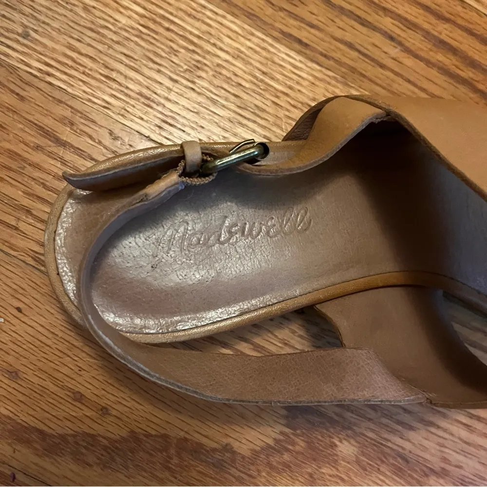 Elena Sling Back Leather Sandal Size 8 - Image 7